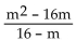 Simplify. -  A)  -m B)  m C)  m + 4 D)  -(m + 4) 