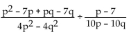 Divide. -  A)    B)    C)  1 D)   