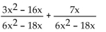 Add or subtract. -  A)    B)    C)    D)   