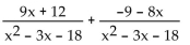 Add or subtract. -  A)    B)    C)    D)   