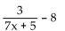 Find the least common denominator for the expression. -  A)  24 B)  7x + 5 C)  7x D)  56x + 40