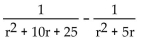 Find the least common denominator for the expression. -  A)    B)  r(r + 5)  C)    D)  r(r + 1) (r + 5) 