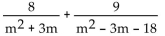 Find the least common denominator for the expression. -  A)  m(m + 3) (m - 6)  B)    C)    D)  m(m + 9) (m - 6) 
