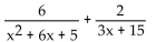 Find the least common denominator for the expression. -  A)  (x - 1) (x - 5)  B)  (x + 1) (x - 5)  C)  (x + 1) (x + 5)  D)  (x - 1) (x + 5) 