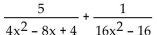 Find the least common denominator for the expression. -  A)    B)    C)    D)  16(x - 1) (x + 1) 