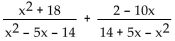 Add or subtract. -  A)    B)    C)    D)   