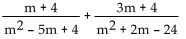 Add or subtract. -  A)    B)    C)    D)  4m + 8