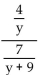 Simplify. -  A)    B)  28y(y + 9)  C)    D)   