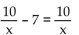 Solve the equation and check your solution. -  A)  x = 7 B)  x = -7 C)  x = 0 D)  No solution