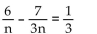 Solve the equation and check your solution. -  A)  n = 11 B)  n = 8 C)    D)   