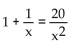 Solve the equation and check your solution. -  A)  x = 5, x = 4 B)  x = -5, x = 4 C)    D)  x = 5, x = -4