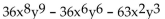 Factor the GCF from each term in the expression. -  A)    B)    C)  No common factor D)   