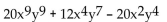 Factor the GCF from each term in the expression. -  A)    B)    C)    D)    ) 