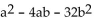 Factor the polynomial. If the polynomial is prime, so state. -  A)  (a + 4b) (a - 8b)  B)  (a - 4b) (a + b)  C)  (a - 4b) (a + 8b)  D)  prime