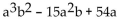 Factor completely. If the polynomial is prime, so state. -  A)  a(ab - 6) (ab - 9)  B)  a(ab + 6) (ab + 9)  C)    D)   