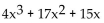 Factor completely. If the polynomial is prime, so state. -  A)  4x(x + 3) (x + 5)  B)  x(4x + 3) (x + 5)  C)  x(x + 3) (4x + 5)  D)  prime