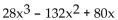 Factor completely. If the polynomial is prime, so state. -  A)  x(4x - 4) (7x - 5)  B)  4x(x - 4) (7x - 5)  C)  4x(x + 4) (7x + 5)  D)  prime