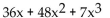 Factor completely. If the polynomial is prime, so state. -  A)  7x(x + 6) (x + 6)  B)  x(x + 6) (7x + 6)  C)  x(7x + 6) (x + 7)  D)  prime