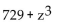 Factor the sum or difference of two cubes. -  A)    B)    C)    D)   