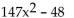 Factor completely. -  A)    B)    C)  3(7x + 4) (7x - 4)  D)  6(7x + 4) (7x - 4) 