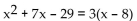 Solve. -  A)  -4, 2 B)  -6, 1 C)  -5, 1 D)  -5, -1