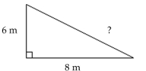 Solve the problem. -Determine the value of the question mark (?) .   A)  10 m B)  8 m C)  4 m D)  14 m