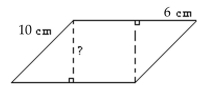 Solve the problem. -Find the value of the question mark (?) .   A)  4 cm B)  8 cm C)  16 cm D)  6 cm