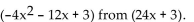 Subtract. -Subtract   A)    B)    C)    D)   