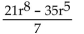 Divide. -  A)    B)    C)    D)  21r7 - 35r4
