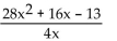 Divide. -  A)  7x - 9 B)    C)    D)   