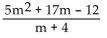 Divide. -  A)  5m - 3 B)  5m - 3 + m 4- 3 C)  5m + 3 D)  m - 3