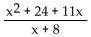 Divide. -  A)    B)    C)  x + 3 D)  x - 16