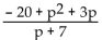 Divide. -  A)    B)    C)    D)  p - 4