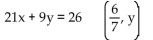 Find the value of the missing coordinate that makes the ordered pair a solution to the equation. -  A)    B)    C)    D)   