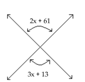 Solve the problem. -  A)  48° B)  21.2° C)  157° D)  138°