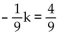 Find the reciprocal. -  A)  k = -4 B)  k = 8 C)  k = 7 D)  k = -9