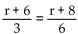 Solve the equation. -  A)  r = -12 B)  r = -4 C)  r = 4 D)  r = 3