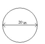 Determine the area or volume as indicated. Use 3.14 for π when necessary. -  Find the area. A)    B)    C)    D)   