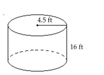 Determine the area or volume as indicated. Use 3.14 for π when necessary. -  Find the volume. A)    B)    C)    D)   