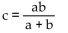 Solve for the indicated variable. -  A)  c = a + b B)    C)    D)  c = ab(a + b) 