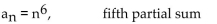 For the given general term an, write an expression using ∑ to represent the indicated partial sum. -  A)    B)    C)    D)   
