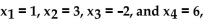 For the set of values x   find the following. -  A)  32 B)  6 C)  -10 D)  42