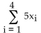 For the set of values x   find the following. -  A)  35 B)  40 C)  8 D)  41
