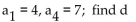 Find the common difference of the sequence. -  A)  4 B)  3 C)  1 D)  0.75