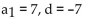Write the expression for the general (or nth)  term, an, of the arithmetic sequence. -  A)    B)    C)    D)   