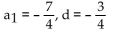 Write the expression for the general (or nth)  term, an, of the arithmetic sequence. -  A)    B)    C)    D)   