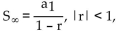 Provide an appropriate response. -The formula   is used to find the sum of a(n)  geometric series. A)  partial B)  successive C)  infinite D)  finite