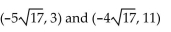 Determine the distance between the pair of points. -(   A)  81 B)  8 C)  9 D)   