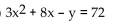 Indicate whether the equation represents an ellipse, hyperbola, circle, or parabola. In equations that contain both   and   terms, divide both sides of the equation by the constant term to put the equation in a more recognizable form. -  A)  Ellipse B)  Hyperbola C)  Parabola D)  Circle