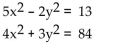 Find all real solutions to the system of equations using the addition method. -  A)  (3, 4) , (-3, 4) , (3, -4) , (-3, -4)  B)  (-3, -4) , (-4, -3)  C)  (3, 4) , (4, 3) , (-3, -4) , (-4, -3)  D)  (3, -4) , (3, 4) 